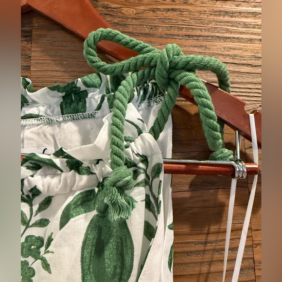 Sugarlips Cotton Green and White Floral Maxi Dress with Pockets - Picture 5 of 8